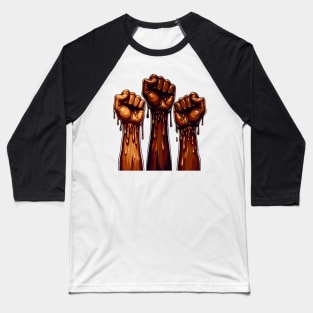 Black History Fists Baseball T-Shirt